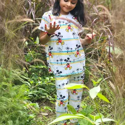 ALANTA Unisex Kids Printed T-shirt with Pyjamas image 3