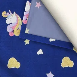 WEAVE AND DECOR Navy Blue Microfiber 300 TC King Bedsheet with 2 Pillow Covers 90"x90" image 2