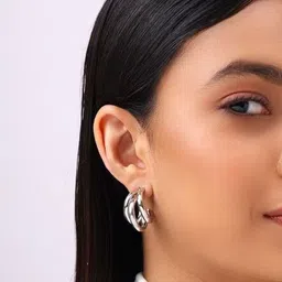 I Style Right Contemporary Half Hoop Earrings image 4