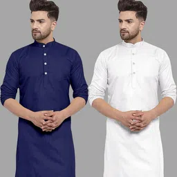 VS MALL Men White Kurtas-picture-6