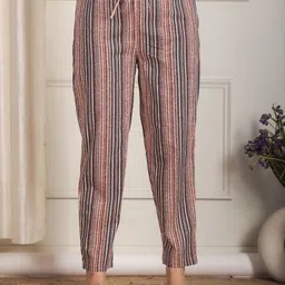 Aramya Women Printed Relexed Fit Wide Leg Trousers-image-76