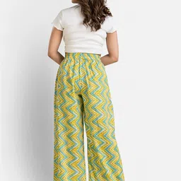 Crazy Needle Women Printed Handloom Palazzos image 4