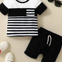 HELPOM Kids Pack Of 2 Printed Short Sleeves T-shirt With Shorts image 4