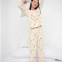 Trendyol Women Conversational Printed Night suit-picture-27