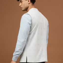 Richlook Men Woven Check Jawahar Nehru Jackets image 5