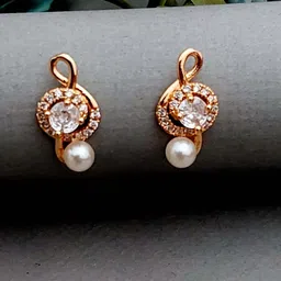 MEIRA JEWELLERY Gold Plated Artificial Stones Studded & Pearls Beaded Quirky Studs-picture-39