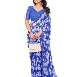 Moda Rapido Floral Printed Beads and Stones Saree image 5