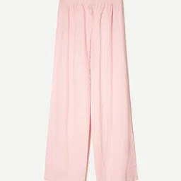 Bershka Linen Blend Trousers With An Elasticated Waistband image 3