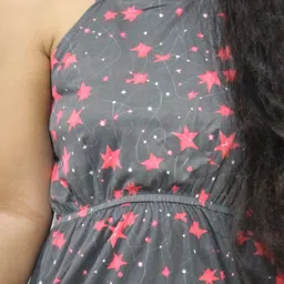 lola  dola Lola Dola Star Print Halter Neck Fit & Flare Maxi Dress image 2