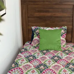 HARYANA HOOPS Pink & Black Ethnic Motifs Printed 220 TC Single Bedsheet Set 2m x 1.23m image 3