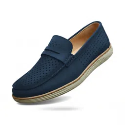 KRAASA Men Perforations PU Loafers-picture-24