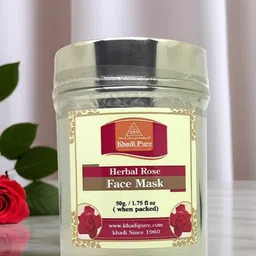 Khadi Pure Set Of 2 Herbal Rose Face Mask For Skin Nourishment - 50 g Each image 3
