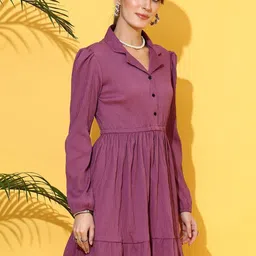 De La Moda Crepe Shirt Dress image 4
