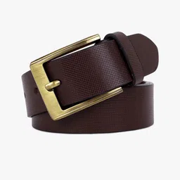 Metronaut Men Textured Leather Formal Belt image 3