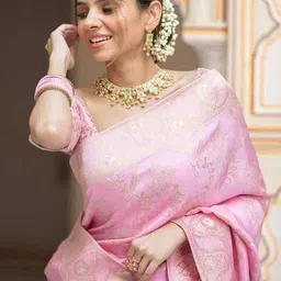 clotheva Woven Design Zari Art Silk Handloom Banarasi Saree-picture-18