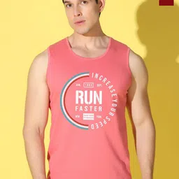 WOOSTRO Pack Of 2 Printed Combed Cotton Gym Vests -VWS26(RUN PEACH)(RUN MAROON)-picture-34