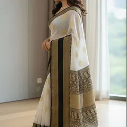 AMRUTKALA SAREES Woven Design Silk Blend Designer Banarasi Saree image 3