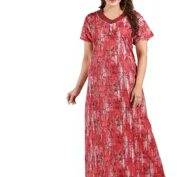 LIFE-TALE Printed Maxi Nightdress image 5