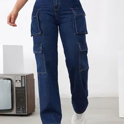 DressBerry Women Comfort Wide Leg High-Rise Light Fade Acid Wash Stretchable Jeans-picture-10