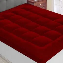 CHICERY Maroon Microfiber Water Resistant Mattress Protector-picture-20