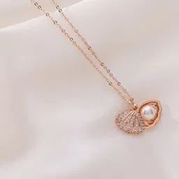 TEMORA Rose Gold-Plated Quirky Pendants with Chains-picture-20