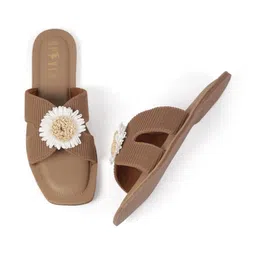 Kethi Fashion Women Textured Open Toe Flats image 5