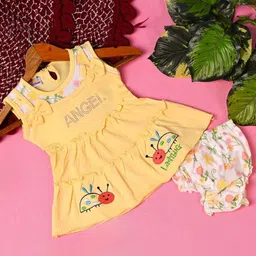 ER LIFE Style Girls Floral Printed Embroidered Tiered Sleeveless A-Line Dress With Brief-image-53
