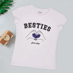 Pantaloons Junior Girls Typography Printed Round Neck Pure Cotton T-shirt-picture-47