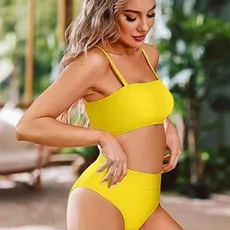 SARTHAKHUB Strapless Swim Bikini Set image 2