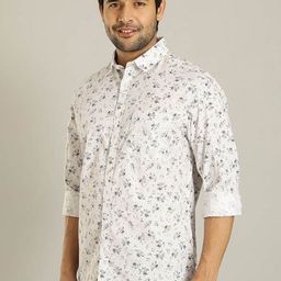 Indian Terrain Men Slim Fit Floral Opaque Printed Casual Shirt-picture-9