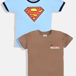 YK X Minute Mirth Boys Pack of 2 Printed Round Neck T-shirts-picture-33