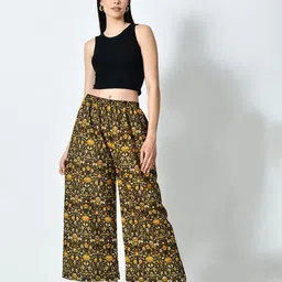 BAESD Women Floral Printed Flared Palazzos-image-50
