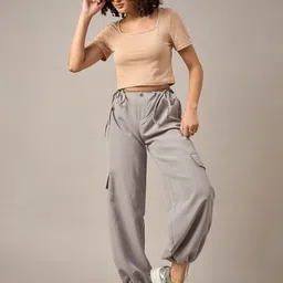 Mayra Women V-Neck Raw Edge T-shirt image 5