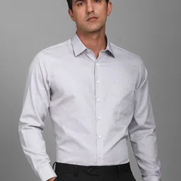 Louis Philippe Striped Spread Collar Slim Fit Formal Cotton Shirt-picture-22