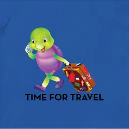 Purple Turtle Regular Fit Cotton Tshirt image 3