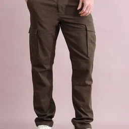 RIGS AND RAGS Men Solid Relaxed Mid-Rise Casual Cargos-image-61