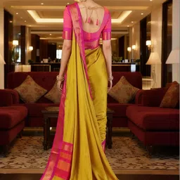 all about you Zari Pure Silk Handloom Kanjeevaram Saree image 4