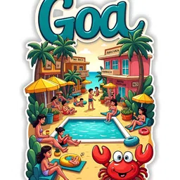 giftshala GIFTODAY Blue & Beige Goa Printed Fridge Magnet-picture-33