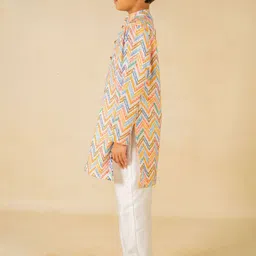 Jilmil Boys Chevron Printed Kurta with Pyjama image 5