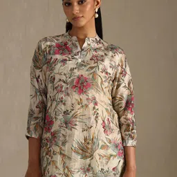 soch SochFloral Printed Mandarin Collar Kurti-picture-14