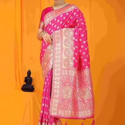 amirat Woven Design Zari Pure Silk Banarasi Saree-picture-16
