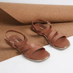 Ginger by Lifestyle Women Open Toe Flats With Backstrap-picture-37