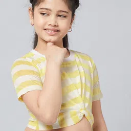 Stylo Bug Striped Cotton Wrap Top image 2