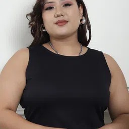 thkgrlz Women Solid Round Neck Plus Size Top-picture-10