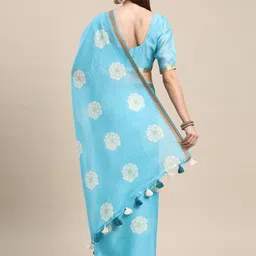 BAPS Floral Printed Saree image 5