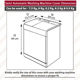 The Furnishing Tree Orange PVC Washing Machine Covers image 3