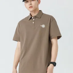 StyleCast x Revolte Men Solid Polo Collar Cotton T-shirt-picture-13