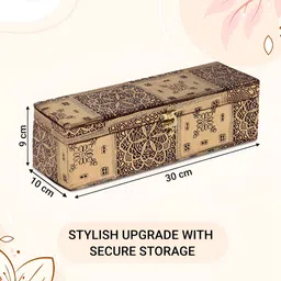 RUBOXA Gold-Toned Set of 2 Reusable Jewellery Organiser Organisers image 5