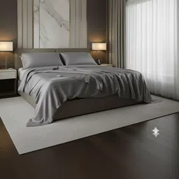 Weave Abode Charcoal 300 TC Bedsheet With 2 Pillow Covers image 2