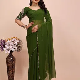 K 5 Fashion Embroidered Pure Georgette Saree-picture-34